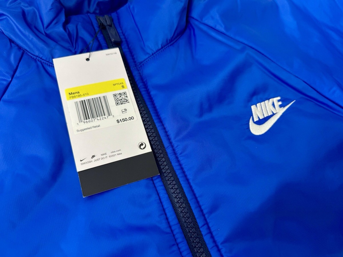 Nike Therma-FIT Men's Size XL Blue Windrunner Repel Zip Nike Therma-FIT Men's Size XL Blue Windrunner Repel Zip