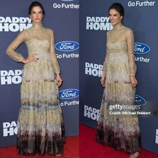 Valentino The phantom Angel Wings Print Lace Straight Gown Midi Maxi Dress