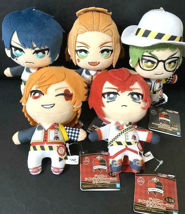 Disney Twisted Wonderland HEARTSLABYUL TOMONUI Mascot Plush 5PCS