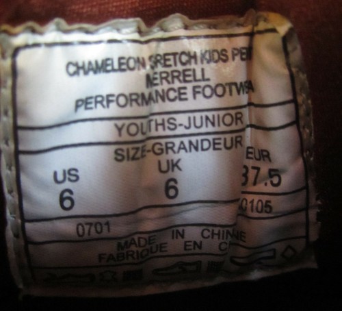 Boys Chameleon STRETCH KIDS MERRELL PEWTER Low Hiking 50105 SHOES 6 Boots EUC - Picture 6 of 6