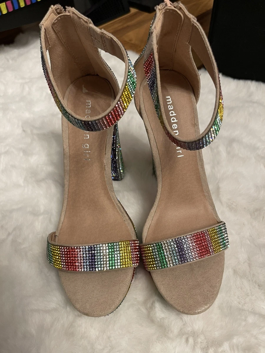 Madden girl siren rhinestone platform sandals sale