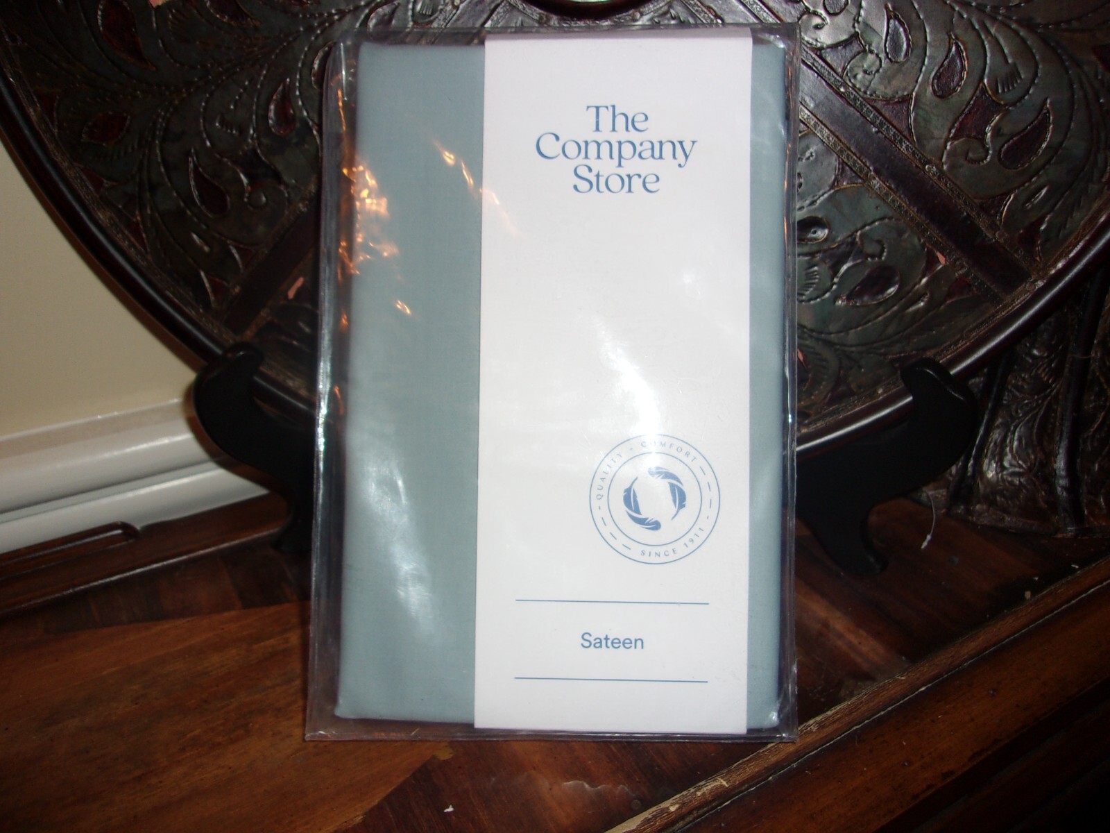 New The Company Store Seamist Green Cotton Percale Standard Pillowcases