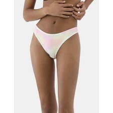 No Boundaries Women's Smooth Cotton Thong Panties Size 3XL Orchid Rose Ombre