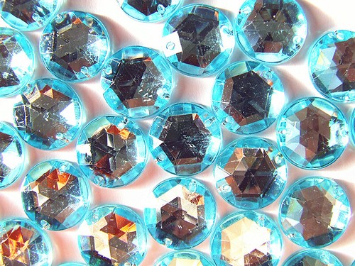 Faceted Beads Acrylic Rhinestone Gems 10 mm Round Flat Back Sew On All Colours - Picture 39 of 65