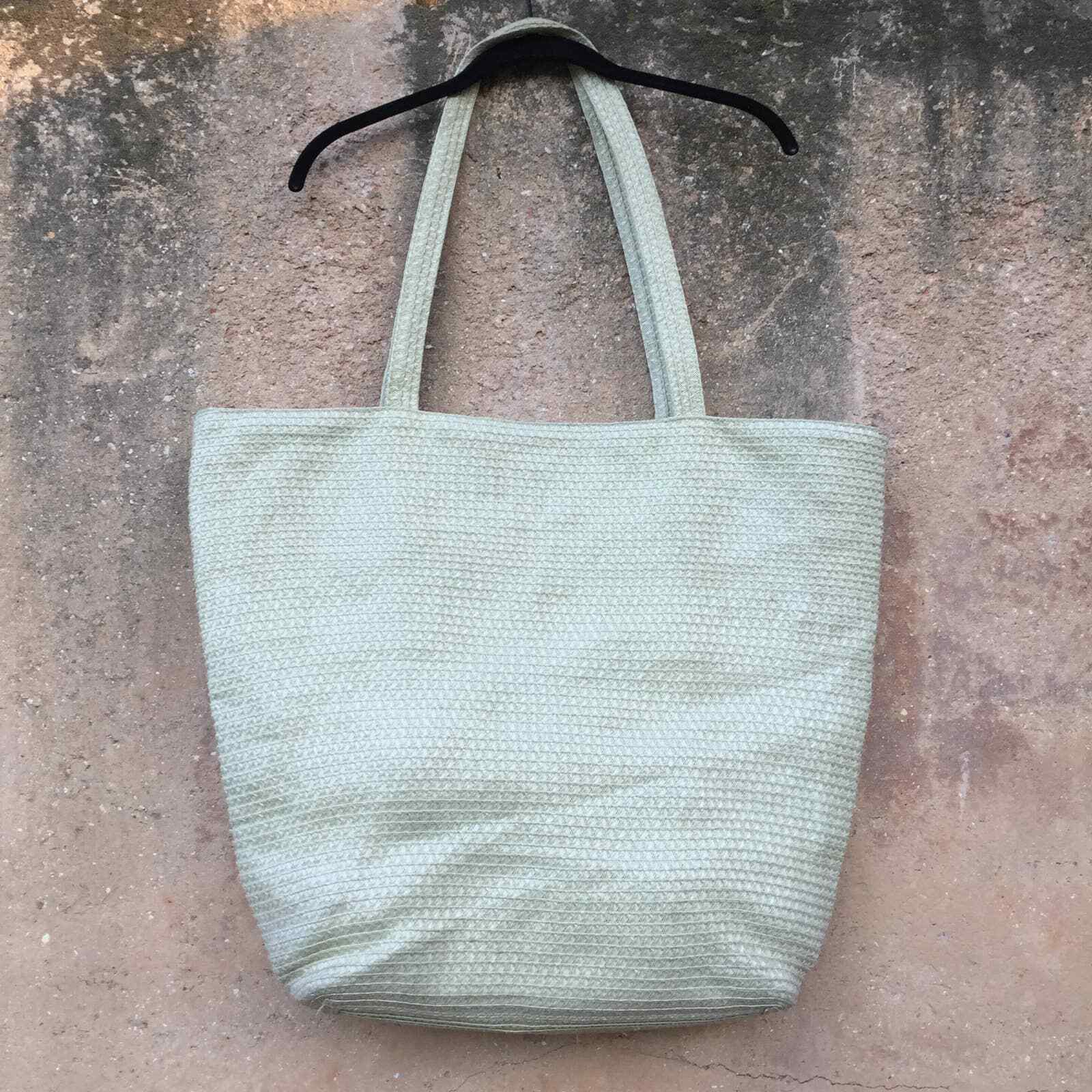 Extra Large Straw Beach Bag Lined Gem