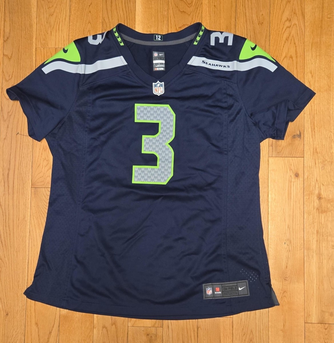 Nike On Field Russell Wilson #3 Seattle Seahawks NFL Jersey Men's