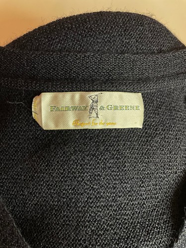 Fairway & Greene RTJ Vest Men's L Black Peruvian Alpaca Knit Golf Pullover - Picture 4 of 5
