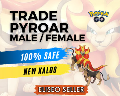 Pokemon Pyroar GO - Trade Pyroar - New Kalos / 6 GEN - Male / Female ...