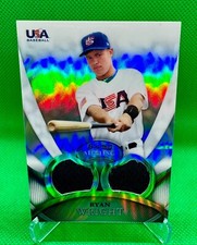 Ryan Wright 2010 Bowman Sterling USA Baseball Relics Dual Refractor 39/199 
