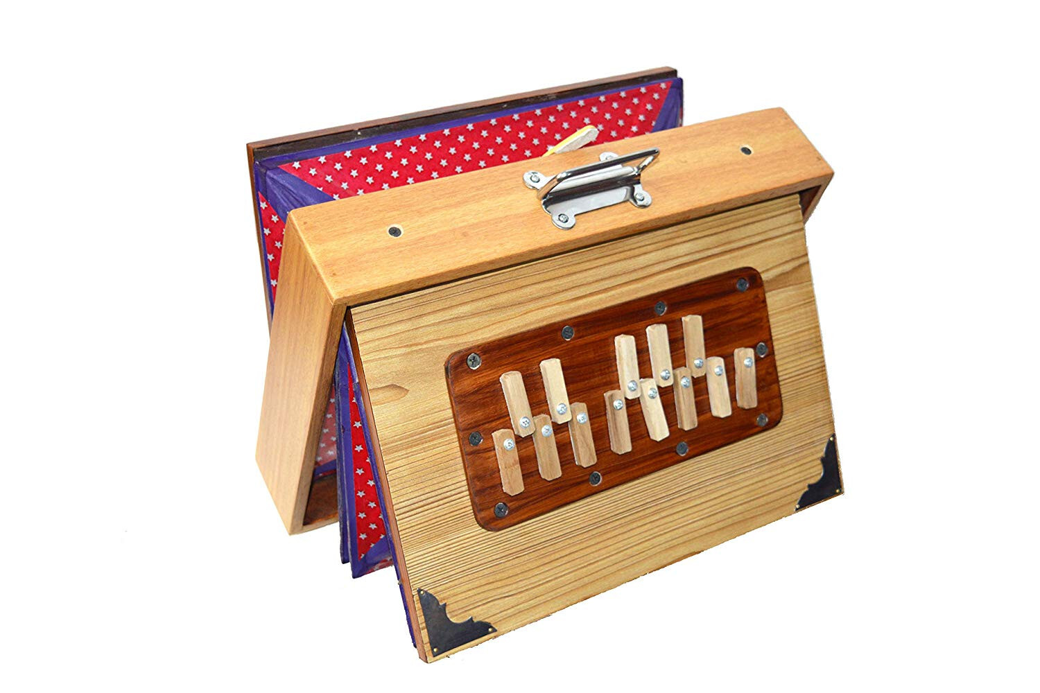 Shruti Box Large 16x12x3 Inches, Surpeti With HDcase, GOOD INSTRUMENT