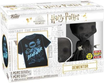 FUNKO POP ! HARRY POTTER - (161) POP&TEE DEMENTOR GITD / UNISEX T-SHIRT L INSIDE