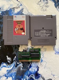 NINTENDO NES BASKETBALL GAME LOT! JORDAN VS BIRD HOOPS DOUBLE DRIBBLE! TESTED VG