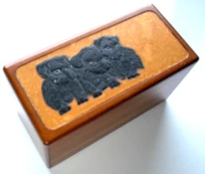 Mahogany Wooden Shipley “Bottoms Up” Cigarette Dispenser