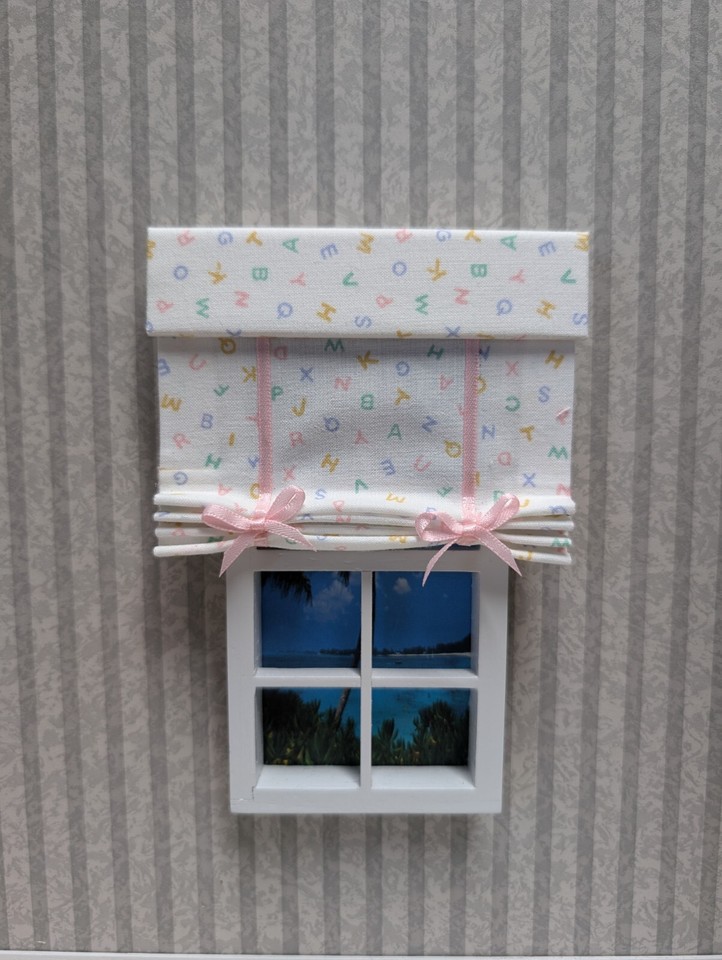 Dollhouse Miniature Nursery Roman Shades 112 eBay