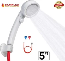 Camplux Portable Shower head with Garden Hose Quick Connector -1.3GPM-2.6GPM