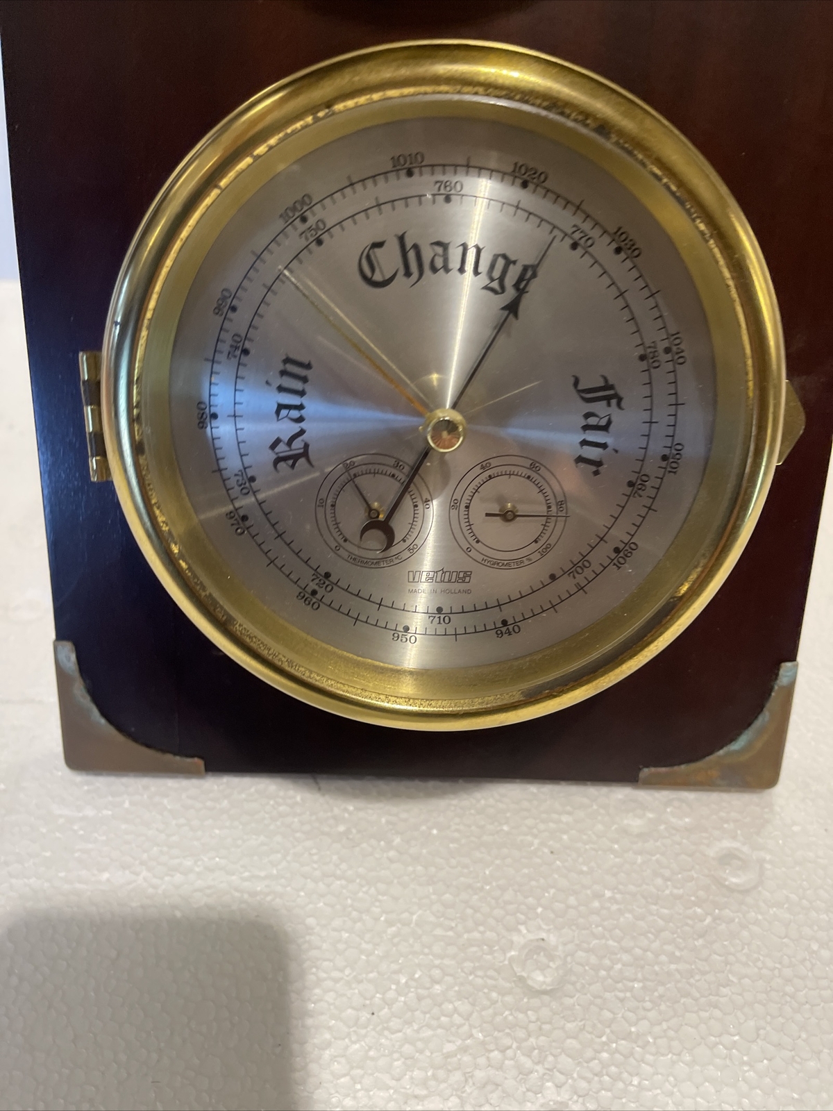 Vintage Vetus Ships Bell Clock And Barometer Brass eBay