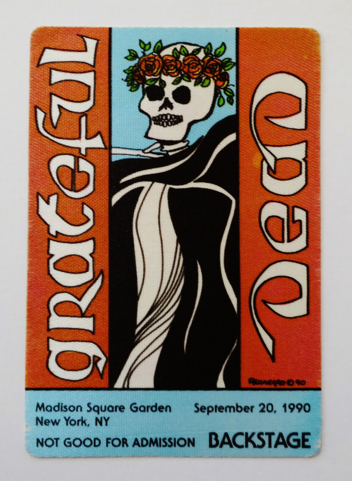 Grateful Dead Backstage Pass MSG New York NY 9/20/90 9/20/1990 S