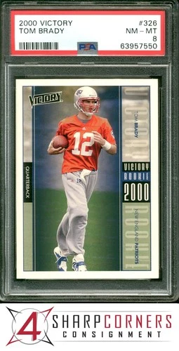 2000 VICTORY #326 TOM BRADY RC PATRIOTS PSA 8