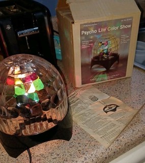 VTG Realistic Radio Psycho Lite Color Show Psychedelic Disco Ball Room Light EUC