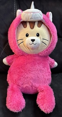 Spark Create Imagine Plush Pink Cat Unicorn Costume Rainbow Tail Stuffed Animal