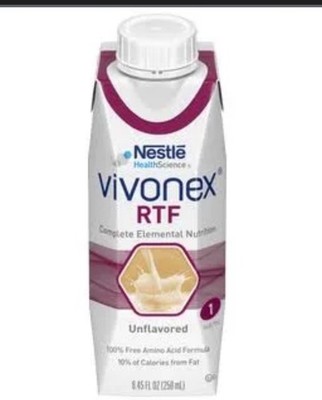 (24 Cartons)Nestle Vivonex RTF Complete Elemental Nutrition Unflavored EXP 06/26