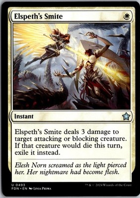 Elspeth's Smite 493 Uncommon Foundations Magic: The Gathering Near Mint