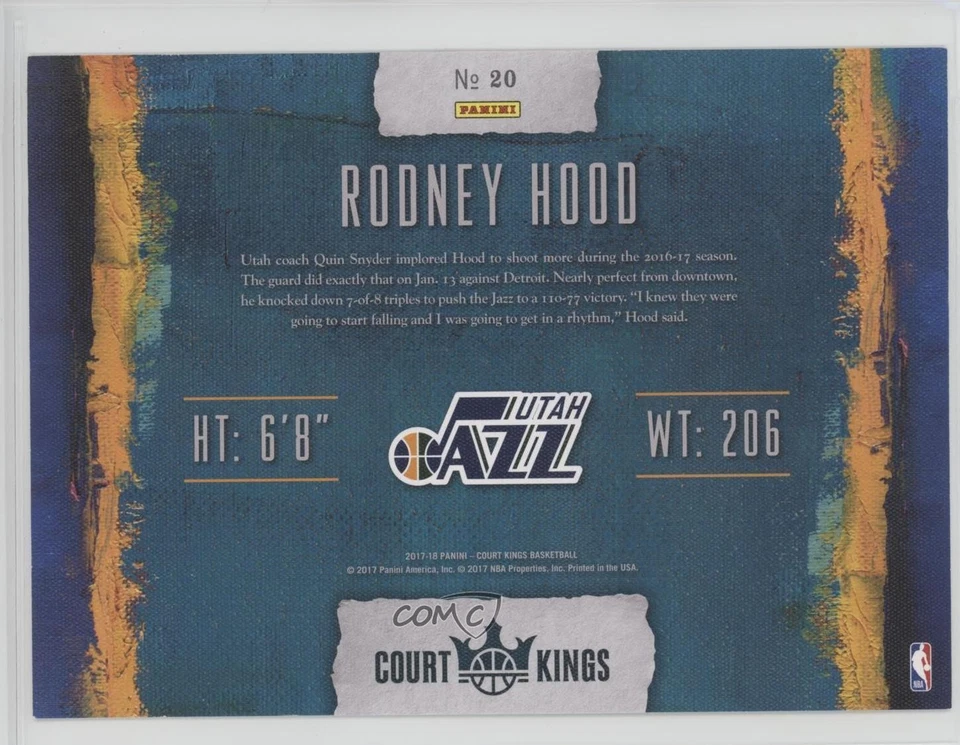 2017-18 Panini Court Kings Box Topper Panoramics Rodney Hood #20 - Image 2 of 2