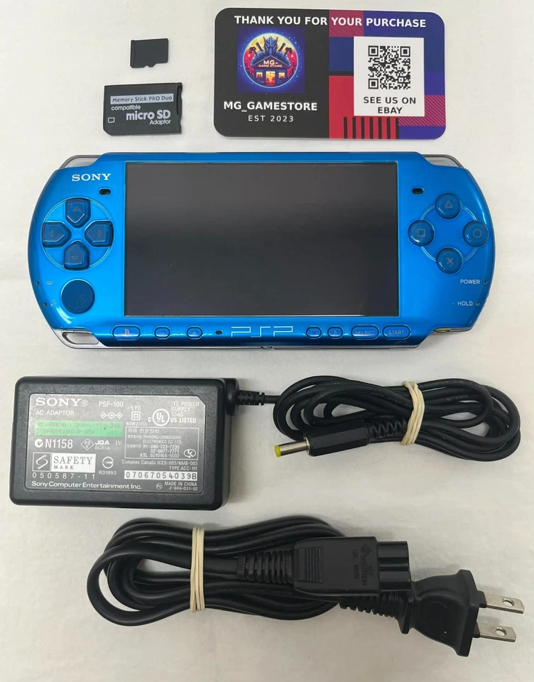 PSP 3000 Vibrant Blue / New Battery / Charger / Region Free !!! - Image 2 of 4
