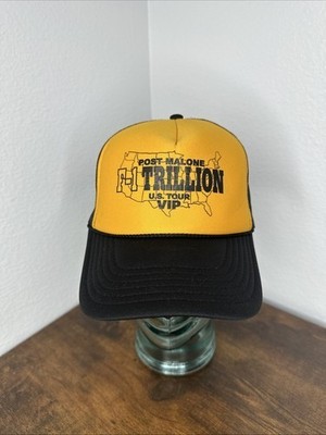 Post Malone Posty Trucker Hat Cap F-1 Trillion US VIP TOUR Yellow Stadium