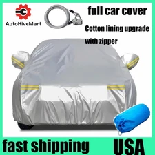 For Audi S4 Car Cover Fleece Lining Outdoor Snow Protection All-Weather