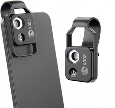 APL‑MS002 200x Phone Microscope, Mini Pocket Microscope, 6 LED Light Guide