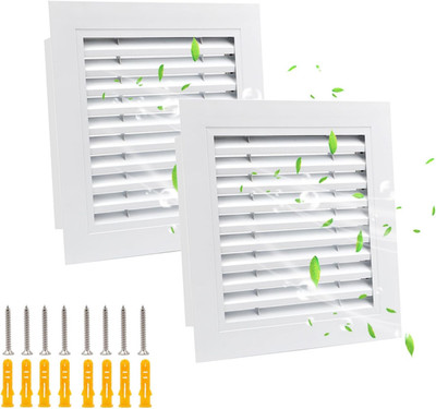 12 X 12'' Gable Vent,2 Pack Aluminum Shed Vents,Sturdy Attic Vent with Screen,Whi