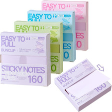 Pop-Up Sticky Notes Set for Organization, 3X3 Inch Self-Stick Notepads, 160 Shee