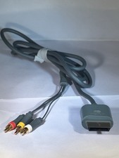 Official Microsoft Xbox 360 AV Cable X810973-001 Composite RCA 6ft OEM Tested