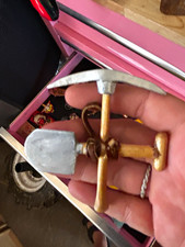 Handmade miniature pickaxe and shovel neckerc...