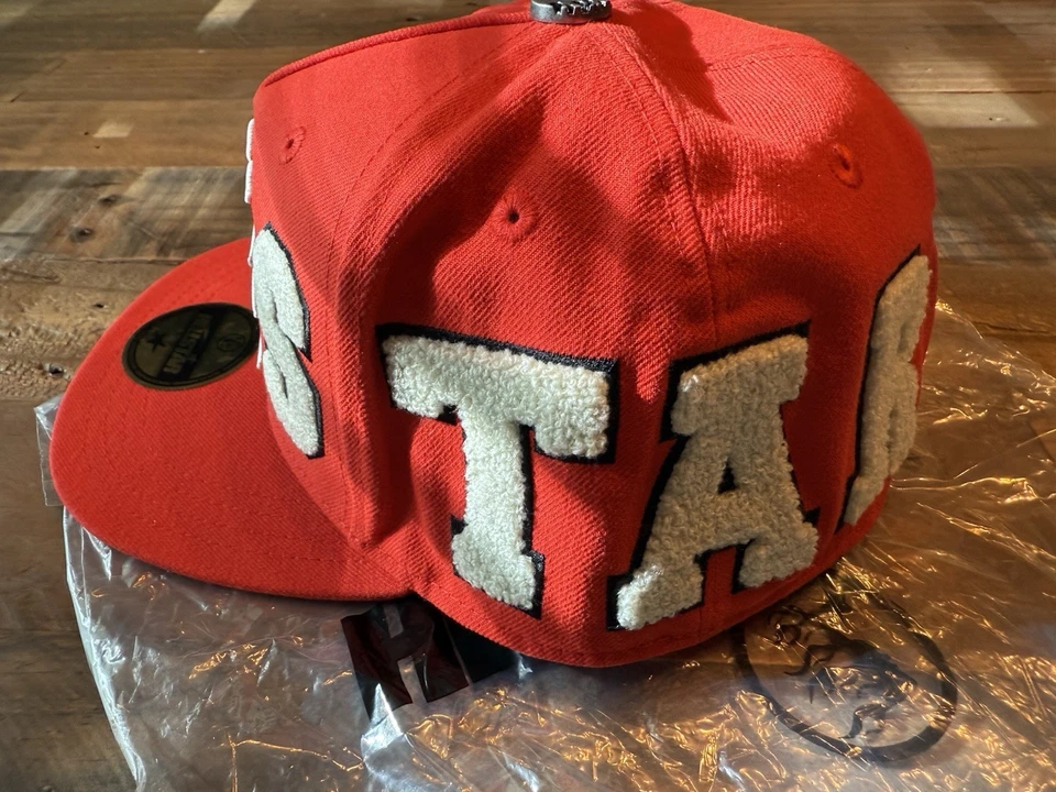 Hellstar OG Patch Fitted Hat Red 7-1/2 100% Authentic - Image 4 of 4