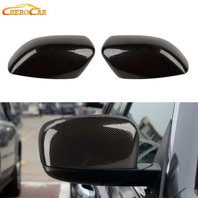 Carbon Fiber Side Door Rearview Mirror Cover Trim Overlay For Chrysler 300C 11+