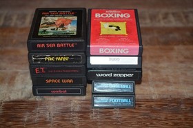 Atari 2600 4 Switch system console w/ 10 games joysticks works 100%!