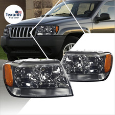 Headlights Assembly Compatible With 99-04 Jeep Grand Cherokee Wj Pair Of Headla Headlights Assembly Compatible With 99-04 Jeep Grand Cherokee Wj Pair Of Headla