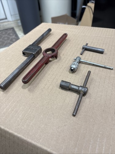 Vintage machinist Tap wrench, T-Handles, Greenfield Self-Centering  Lot Of 5