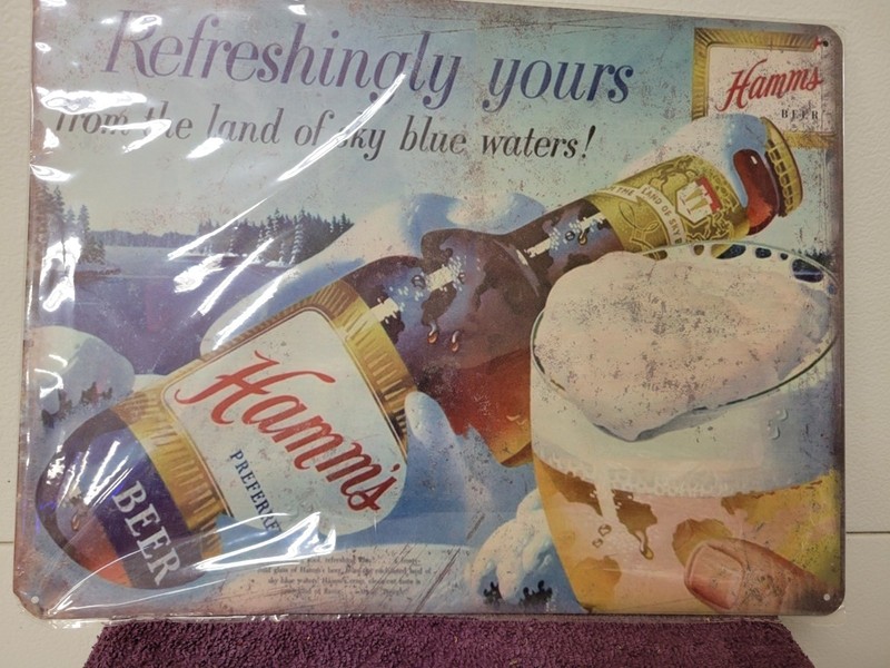 Hamm's Beer Metal Sign NEW REFRESHINGLY GOOD 16x12 Inches 