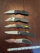 Lot Of  Folding Pocket Knives Used Mixed Brands & Models