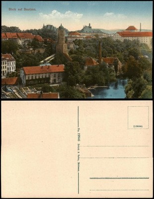 Postcard Bautzen Budyšin view of the city - Spreepartie 1915