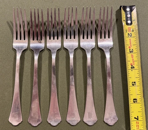 Vintage RW & S Wallace Sterling Sliver Set of 6 Forks 283 grams