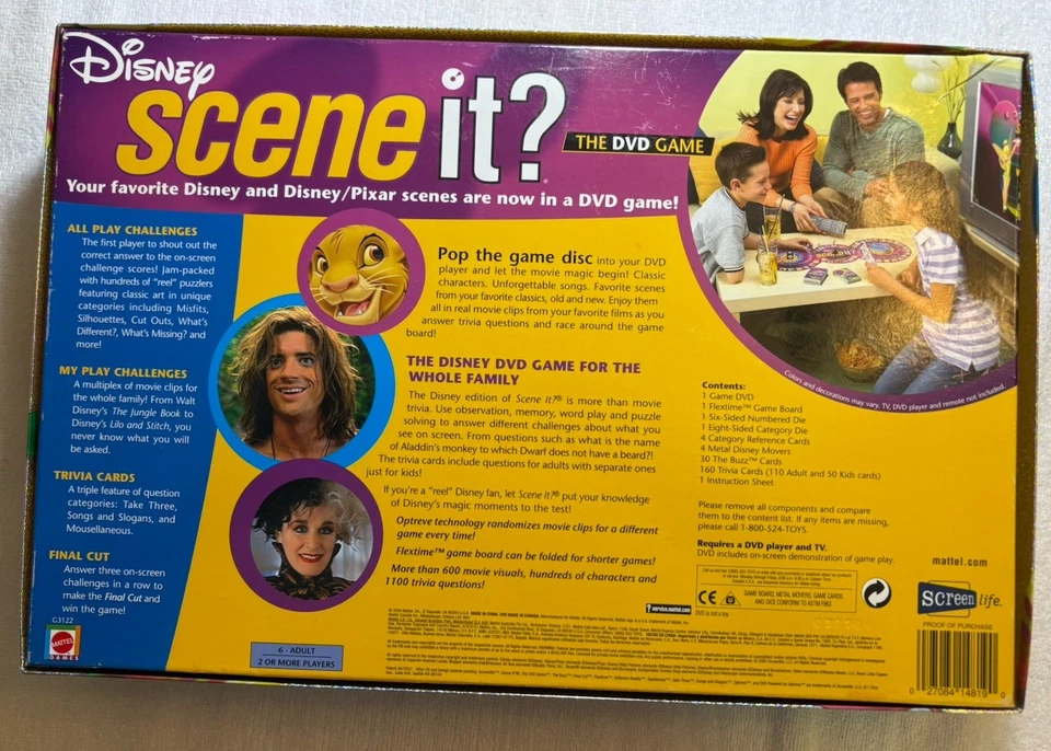 Disney Scene It - DVD Family  Board Game - 2004 Edition - 100% Complete Vintage - Image 2 of 3