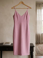 NWT Lulus Maxi Dress Size L Pink Solid Sleeveless V-Neck Formal Gown Sundress