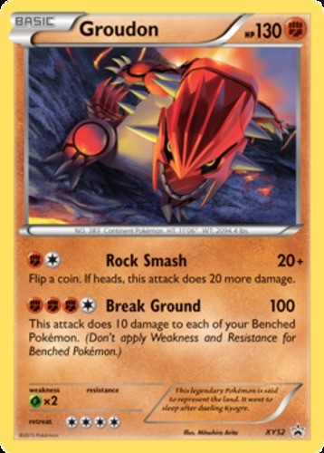 Groudon - XY52 - Primal Groudon Collection Promo - Holo HP, English Pokemon Prom