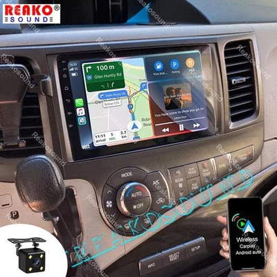 9 For Toyota Sienna 11-14 Android 13 Car Stereo Radio GPS Carplay Nav WIFI+Cam