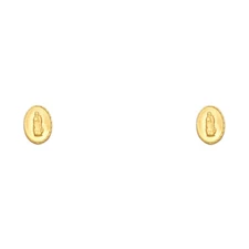 Ioka - 14K Yellow Gold Guadalupe Screw Back Stud Earrings