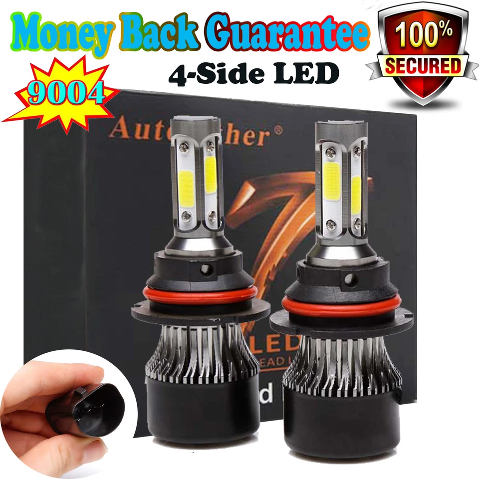 2x 9004 HB1 LED Driving Headlight for Dodge RAM 1500 2500 1994-2001 Hi Low Beam Foto 2 de 4